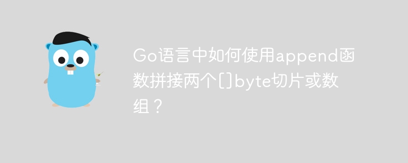 Go中append拼接[]byte切片方法详解
