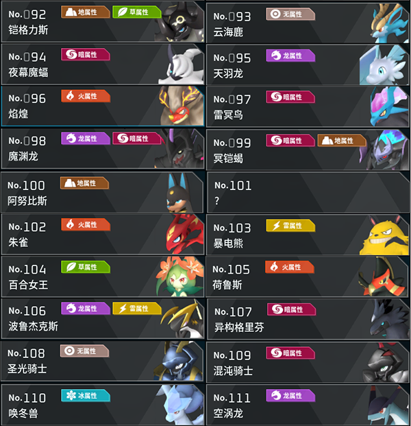 幻兽帕鲁宠物图鉴大全