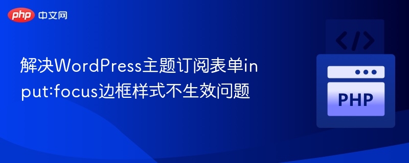 解决WordPress主题订阅表单input:focus边框样式不生效问题