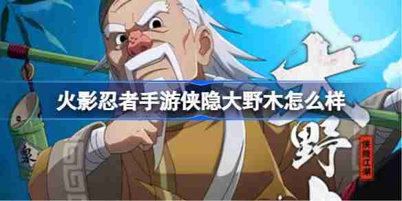 火影忍者手游侠隐大野木怎么样-侠隐江湖大野木技能介绍