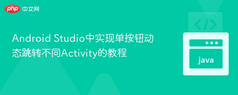 单按钮动态跳转Activity实现教程