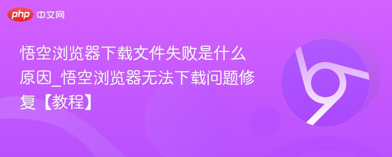 悟空浏览器下载文件失败是什么原因_悟空浏览器无法下载问题修复【教程】