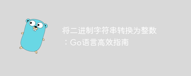 二进制转整数，Go语言高效方法