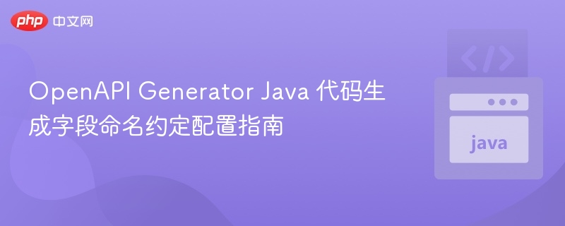 OpenAPI Generator Java 字段命名配置详解