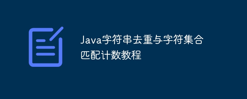 Java字符串去重与字符匹配计数教程
