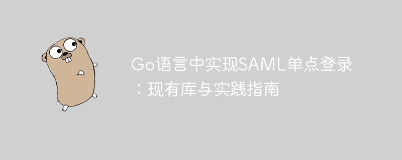 Go语言实现SAML单点登录指南