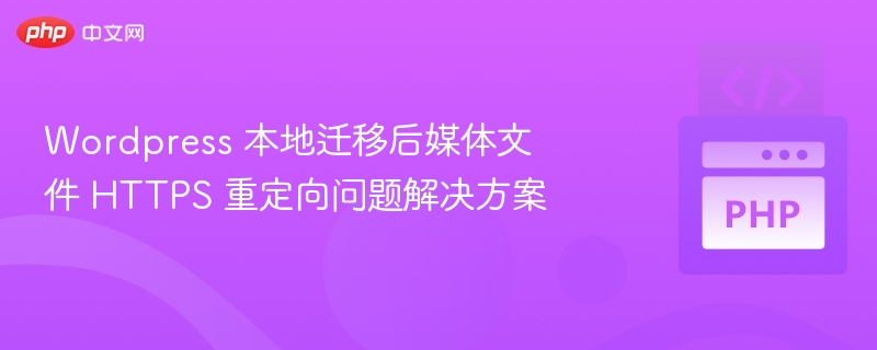 Wordpress 本地迁移后媒体文件 HTTPS 重定向问题解决方案
