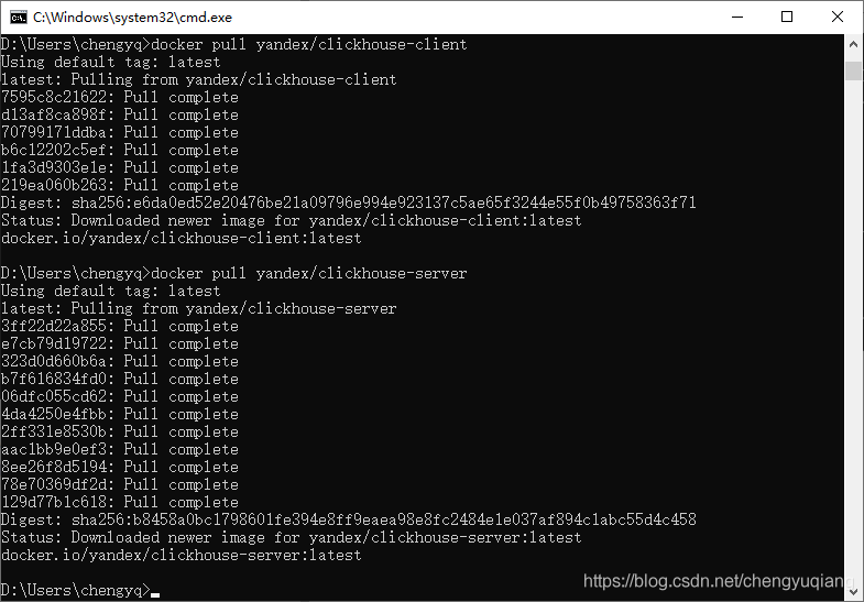 Windows下Docker安装ClickHouse