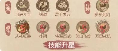 《这城有良田》武者僚属技能升星建议