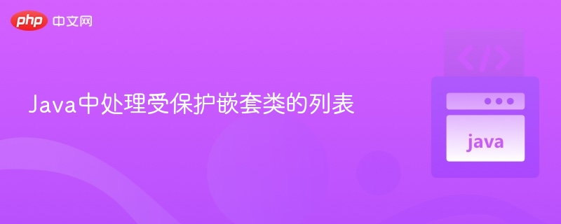 Java中处理受保护嵌套类的列表