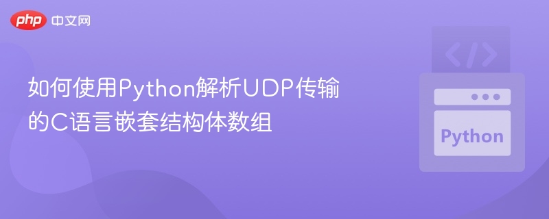 如何使用Python解析UDP传输的C语言嵌套结构体数组