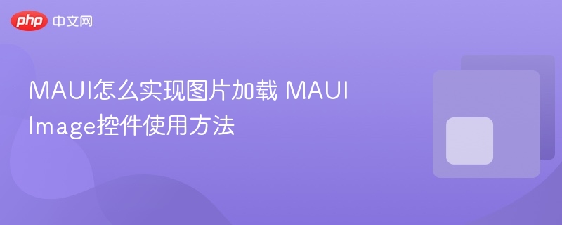 MAUI图片加载方法及Image控件使用教程