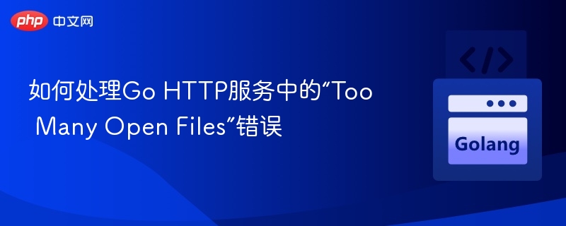 如何处理Go HTTP服务中的“Too Many Open Files”错误
