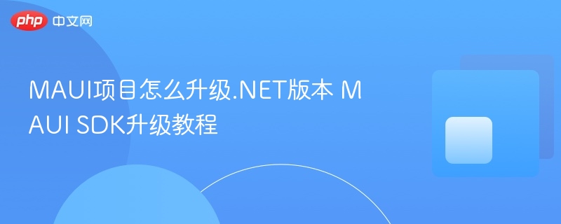 MAUI项目升级.NET版本教程