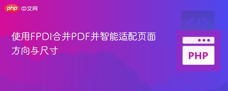 FPDI合并PDF智能适配页面方向与尺寸