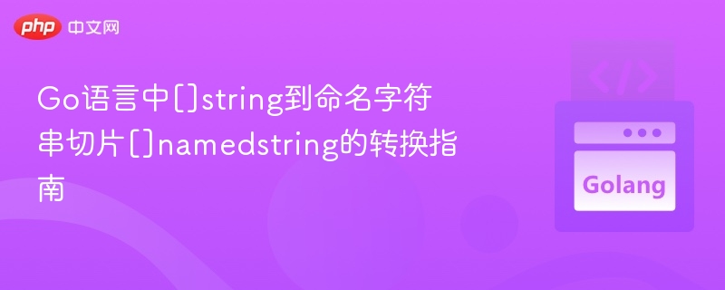 Go中[]string转命名字符串切片[]namedstring方法