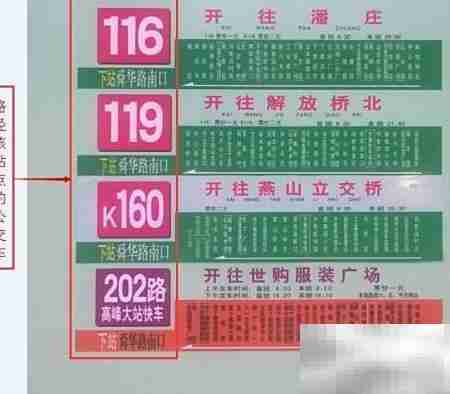 济南公交站牌识读指南