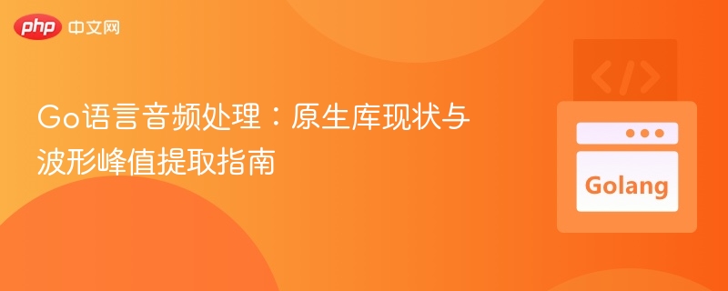 Go语言音频处理：原生库与波形峰值提取教程