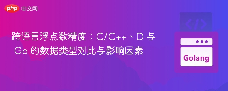 C/C++、D 与 Go 浮点数精度对比分析