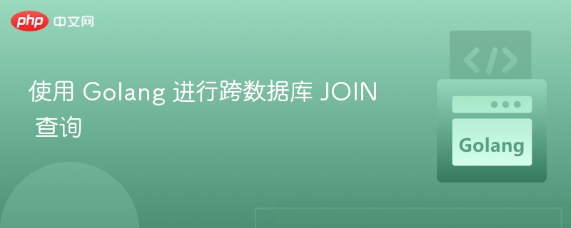 Golang 实现跨数据库 JOIN 查询方法