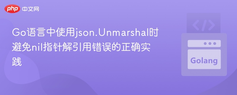 Go中避免json.Unmarshal nil指针错误的方法