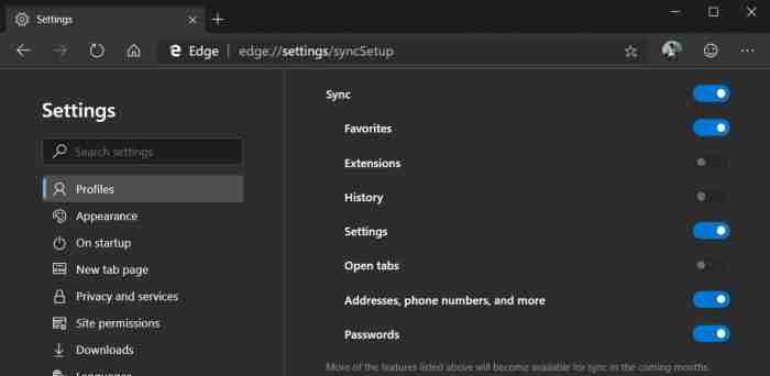 Win10 Chromium版Edge浏览器实现账号无缝衔接使用