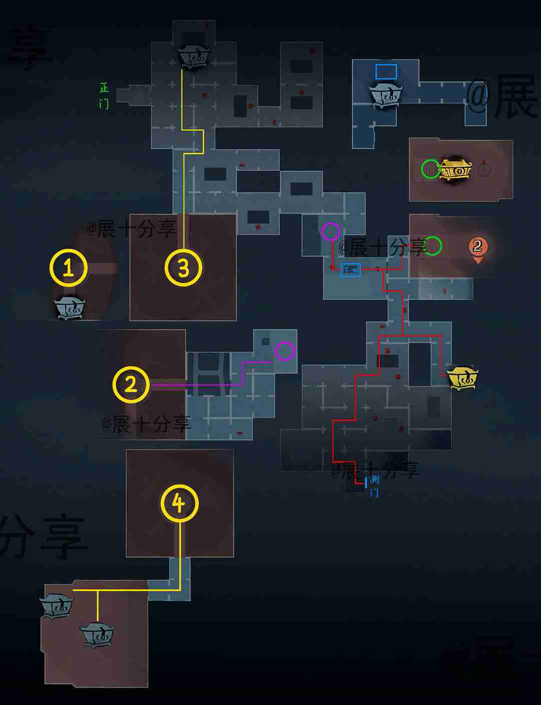 超自然行动组昆仑秘境极限侧门在【右】全地图小抄