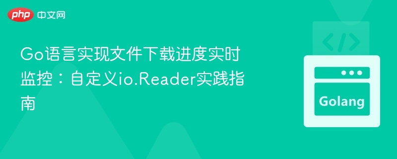 Go语言监控文件下载进度：自定义io.Reader教程