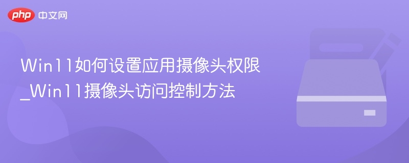 Win11如何设置应用摄像头权限_Win11摄像头访问控制方法