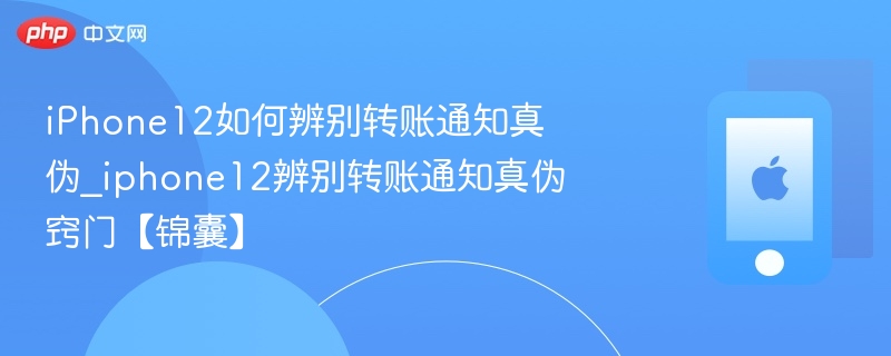 iPhone12如何辨别转账通知真伪_iphone12辨别转账通知真伪窍门【锦囊】