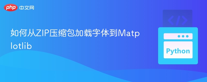 ZIP包加载字体到Matplotlib方法