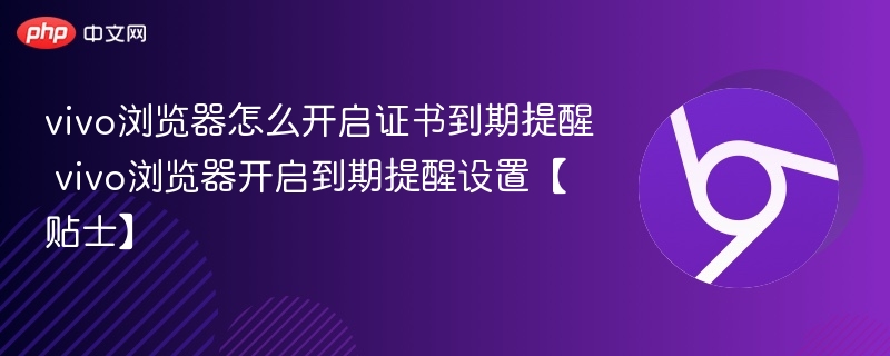 vivo浏览器怎么开启证书到期提醒 vivo浏览器开启到期提醒设置【贴士】