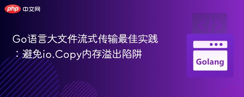 Go大文件流式传输技巧：避免io.Copy内存溢出