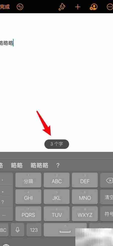 iPhone版Pages字数统计开启方法