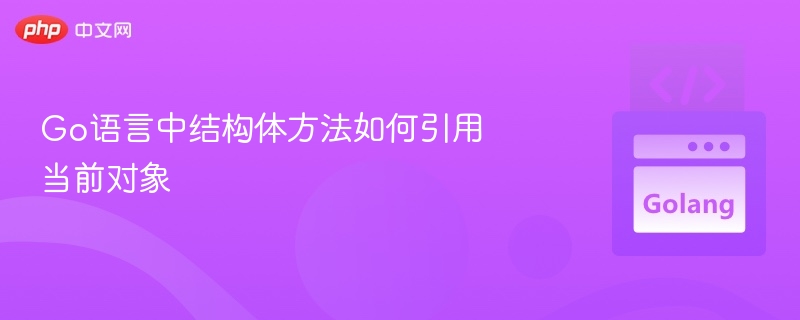 Go语言中结构体方法通过指针引用当前对象。