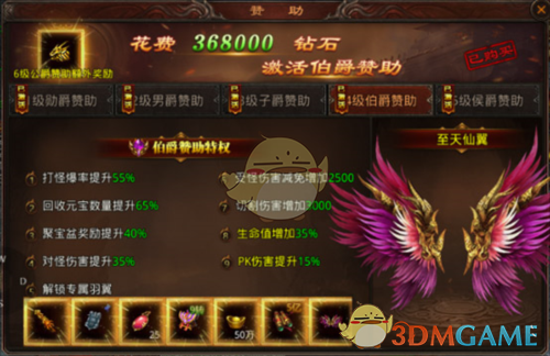 《热血习武传奇》赞助系统攻略