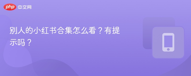 别人的小红书合集怎么看？有提示吗？