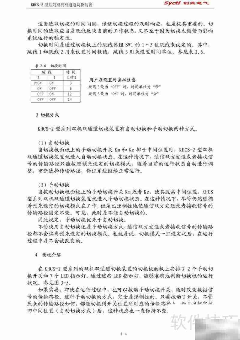 KHCS双机切换装置说明