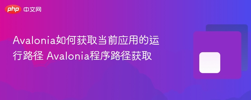 Avalonia如何获取当前应用的运行路径 Avalonia程序路径获取