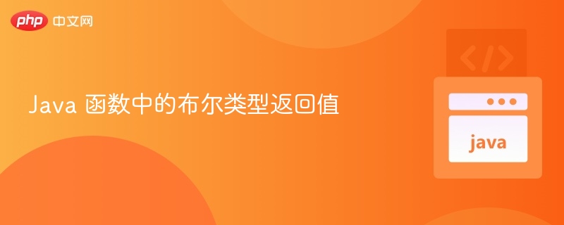 Java 函数中的布尔类型返回值