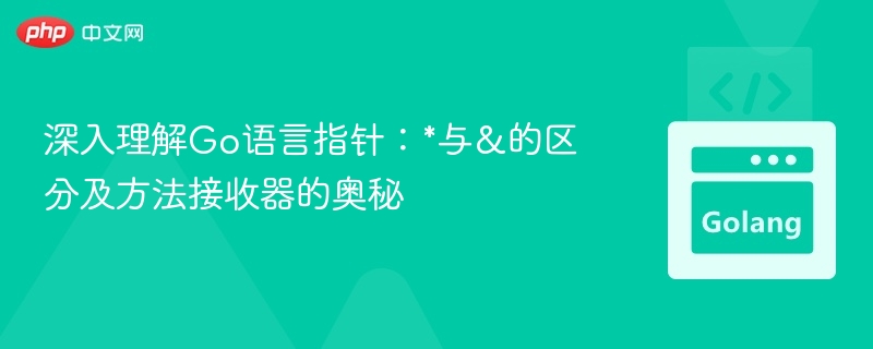 Go语言指针解析：*与&的区别及方法接收器详解