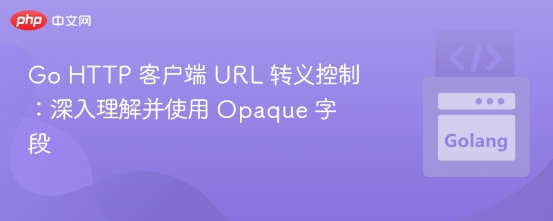 Go HTTP 客户端 URL 转义控制详解