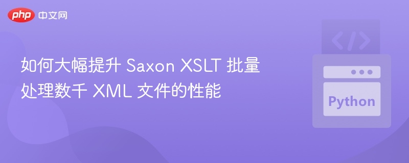 Saxon XSLT 批量处理性能优化技巧