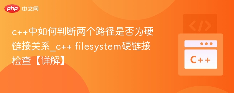 C++判断路径是否为硬链接方法