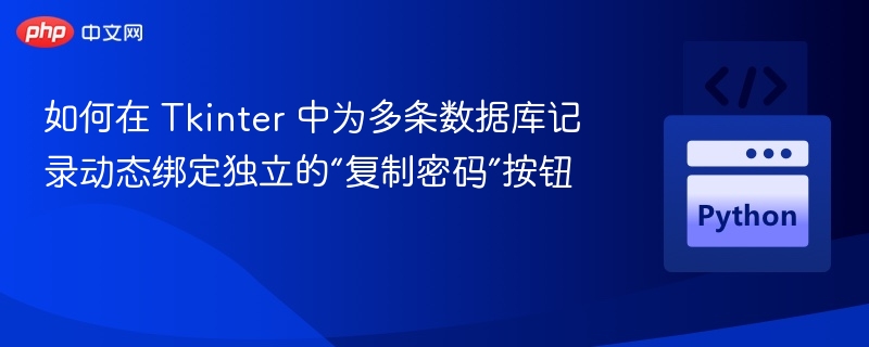 Tkinter 动态绑定多条记录复制按钮方法