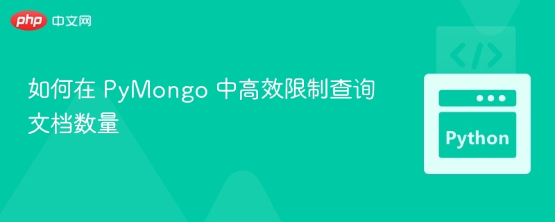 PyMongo 限制查询数量的高效方法