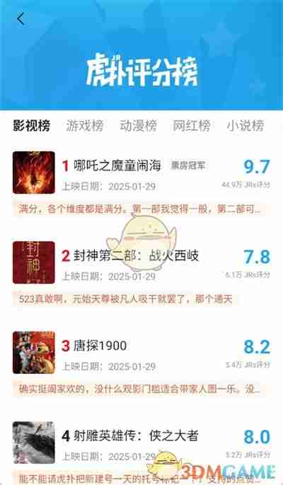 《虎扑》评分榜查看方法