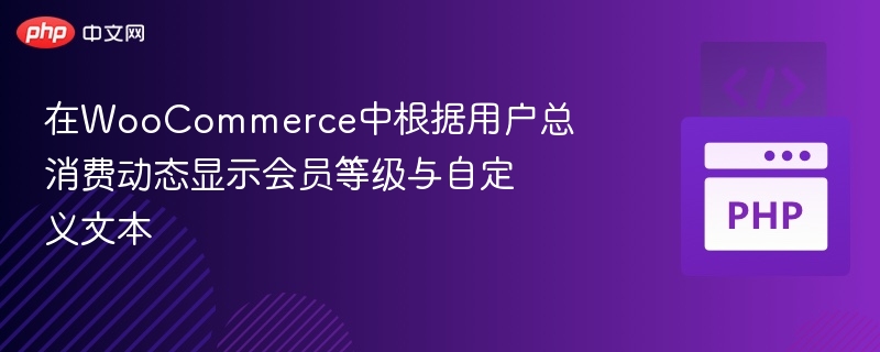 在WooCommerce中根据用户总消费动态显示会员等级与自定义文本