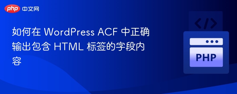 WordPress ACF 输出带 HTML 的字段内容方法