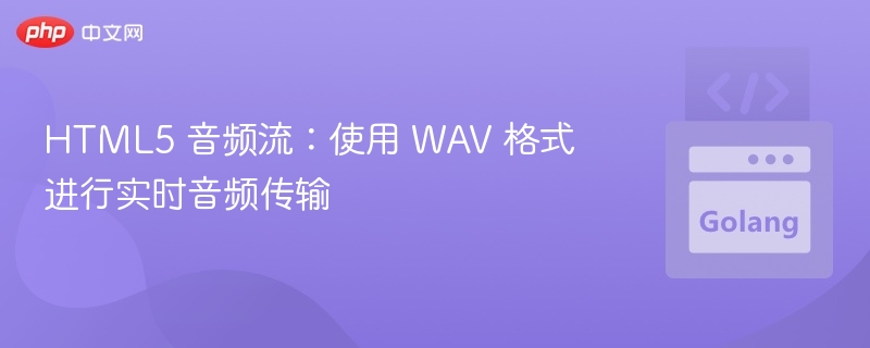 HTML5 音频流：使用 WAV 格式进行实时音频传输